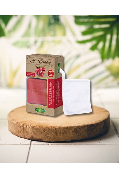 Phytoflora صابون بخلاصة بذور الرمان مع كيس وطبق صابون هدية 125 جرام