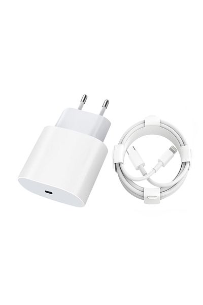 OEM Încărcător Lightning - USB C, compatibil cu telefonul, încărcare rapidă 20w, 1m, alb