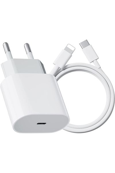 OEM Charger compatible with iPhone 14/13/12/11/Pro/Pro Max/iPad/AirPods, Lightning data, Fast charge 20W
