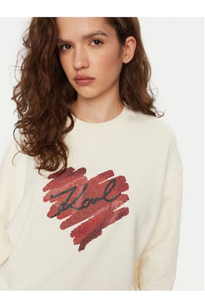 Karl Lagerfeld Women's Sweatshirt A1W20045 Ecru