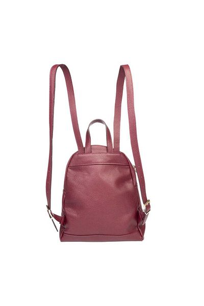 Toro Nero Women's backpack made of genuine leather, purple-plum Suede