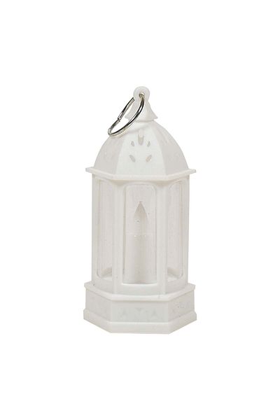 Party and Story Ramadan lantern for home decoration, 13 CM*6 CM white 12 pieces