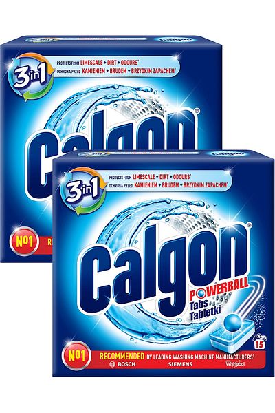 Calgon Δισκία Powerball 3 σε 1 κατά των αλάτων, 15 τεμάχια x 2 τεμάχια
