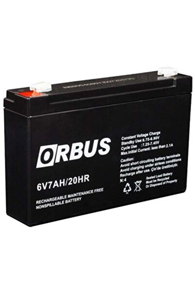 ORBUS 6 Volt 7 Amper Kuru Akü (150 * 30 * 94 Mm)
