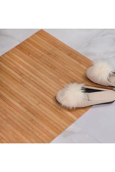 STOREMAX Ozn Natural Bamboo Bath Mat, Non-Slip Mat for Shower and Bathtub, Multi-Purpose Use