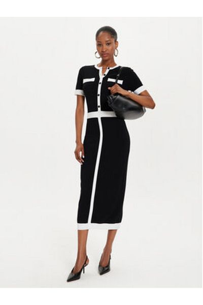 Karl Lagerfeld Women's Knitted Dress 245W1331 Black