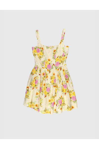 İLVİ Paela Linen Yellow Women's Dress
