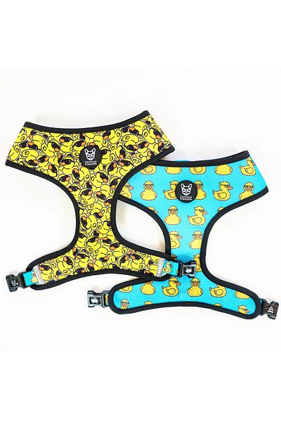 Famous Frenchie Dog Harness, Reversible, , Yellow Duck Mafia