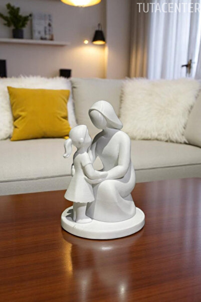 TUTACENTER Anne Ve Kız Çocuk Bağları Dekoratif Biblo Anne Ve Kız Çocuk Figür(...