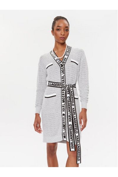 Karl Lagerfeld Women's Cardigan 235W2006 Gray