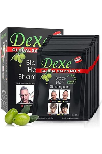Dexe Instant Hair Dye - Black Hair Shampoo - (3) Black Color