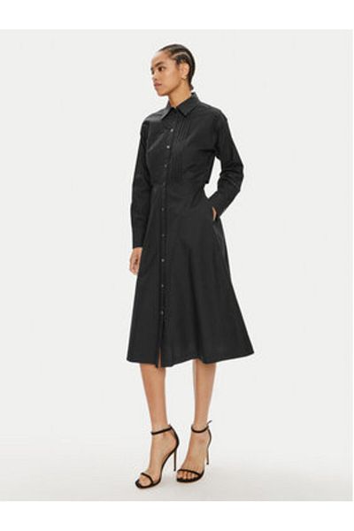 Karl Lagerfeld Women's Shirt Dress 245W1303 Black