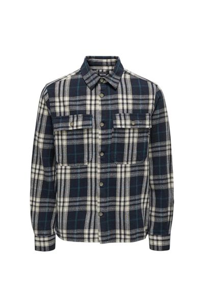 ONLY Plaid Cotton Relaxed Fit Shirt