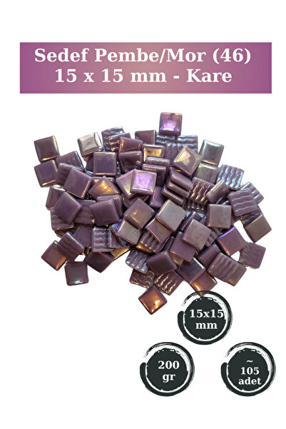 Zen Mozaik Sanatsal Mozaik Çalışmalarınız için 15 x15 mm - Kare Cam Mozaik Ta...