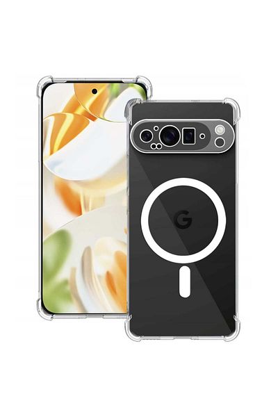 SKYDDAR INNOVATION Case for Google Pixel 9 Pro, SKYDDAR INNOVATION, Shockproof MagSafe, Transparent, sticker set