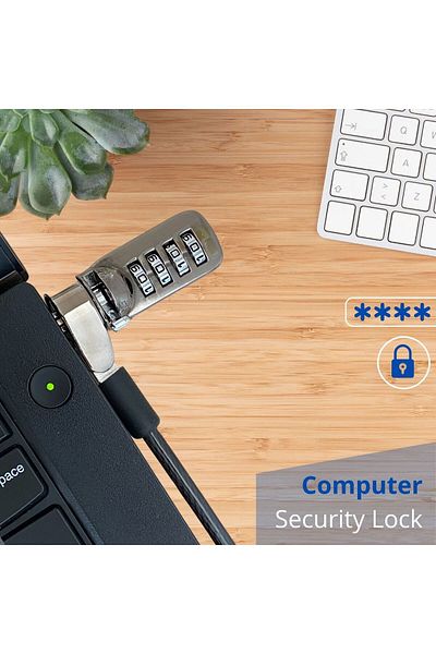 OEM Security cable with code, 90° oscillation, 6.3 mm lock, T-shape, for laptop, office accessories