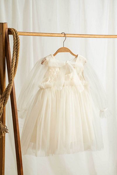 ZEHER Mira Tulle Long Sleeve Girl's Dress