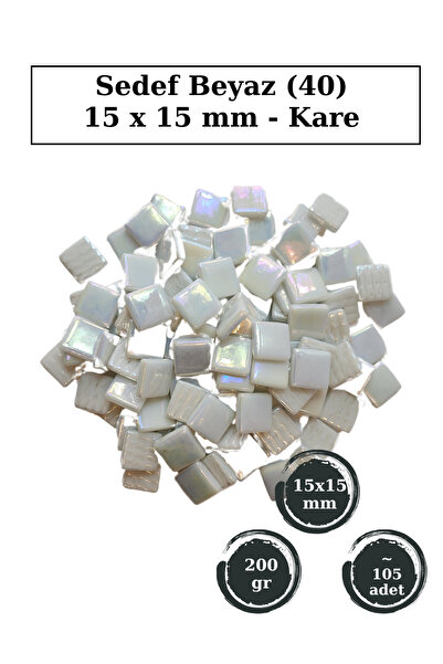 Zen Mozaik Sanatsal Mozaik Çalışmalarınız için 15 x15 mm - Kare Cam Mozaik Ta...