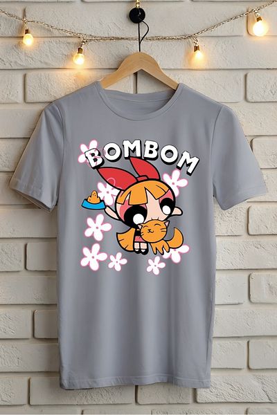 New Shine Powerpuff Girls Orange Blossom Printed Oversize T-Shirt