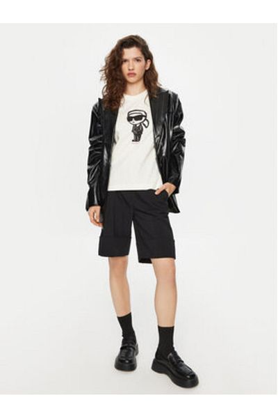 Karl Lagerfeld Women's T-Shirt A1W17126 Ecru