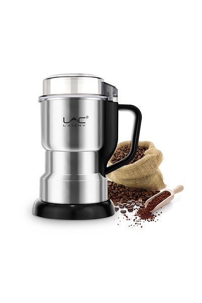 LAC LAICHY Coffee Grinder Electric With Handle,150w Fast Grinding With Stainless Steel Blade For Nuts,grains