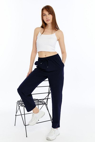 OXVİN Γυναικείο oversize ύφασμα αλεξίπτωτο με ίσιο πόδι, χαλαρό παντελόνι, άνετο παντελόνι (ΚΑΛΟΚΑΙΡΙΝΟ)