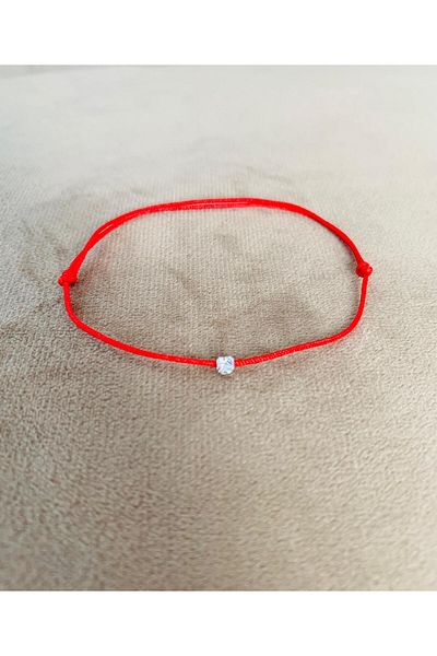 OEM Bracelet with cord and Swarovski crystal - Red