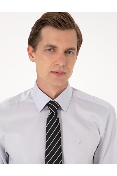 Pierre Cardin Gri Slim Fit Uzun Kollu Basic Gömlek 50305127-VR024