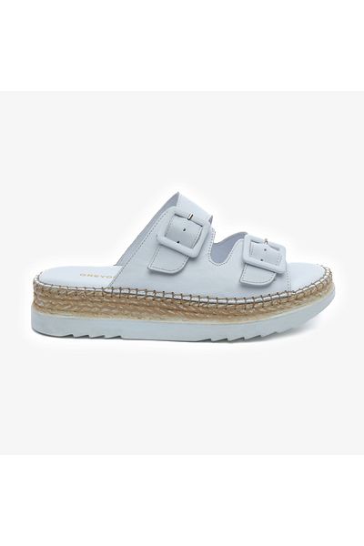 Greyder Papuci albi de damă din piele naturală 5y2tt50757