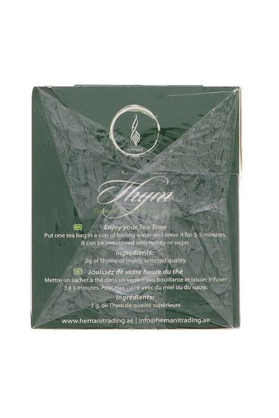 HEMANI Thym Tea 20pcs | Herbal Infusion with Thyme | 30g Box | Caffeine-Free
