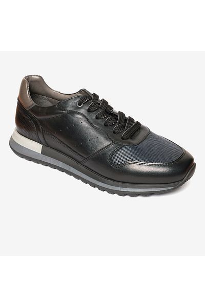 Greyder Men's Black Genuine Leather Sneaker Shoes 4K1Ua16452