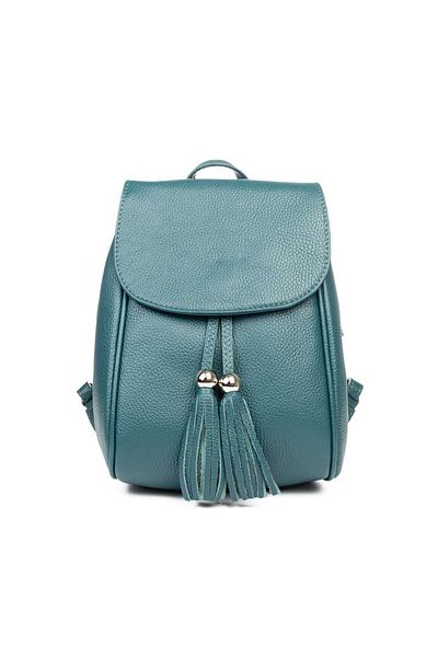 Toro Nero Rucsac de damă din piele naturală, verde petrol Cris