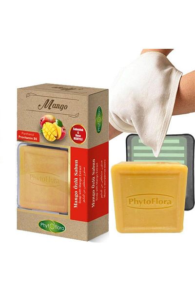 Phytoflora Mango Extract Soap with Pouch and Soap Dish Gift 125 Gr