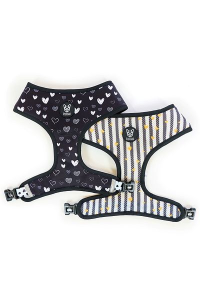 Famous Frenchie Ham Pentru Caini, Reversibil, , Black Hearts