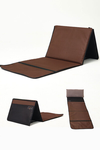 Kevin Şezlong TayaMat, Katlanabilir Sırt Dayamalı Oturma Dinlenme Matı & Minder