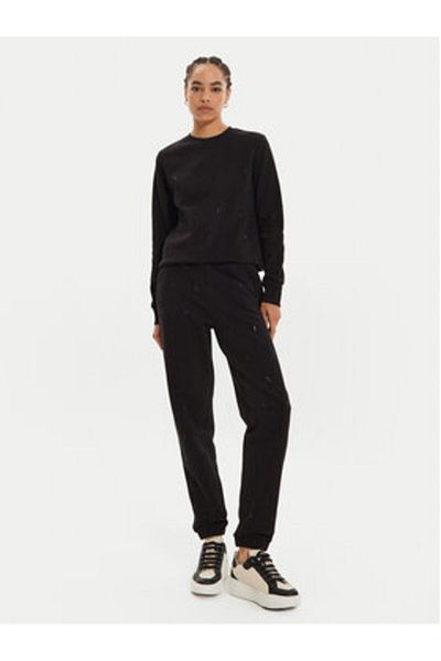 Karl Lagerfeld Pantaloni de trening pentru femei 246W1009 Negri