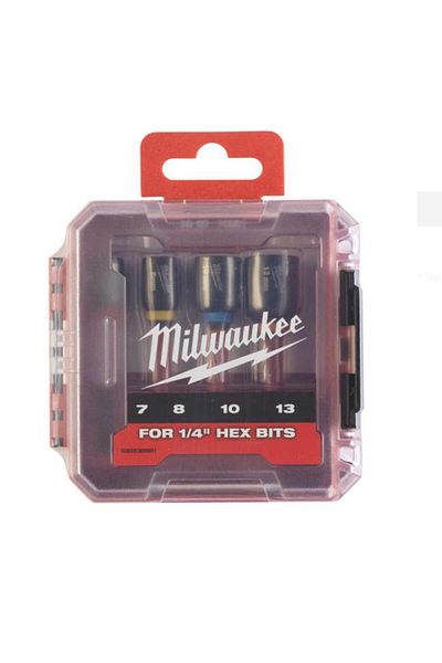 Milwaukee Shockwave Hex Socket Set 7-8-10-13mm