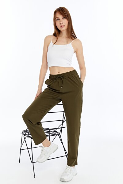 OXVİN Women's Oversize Parachute Fabric Straight Leg Loose Sweatpants, Casual Pants (Summer)