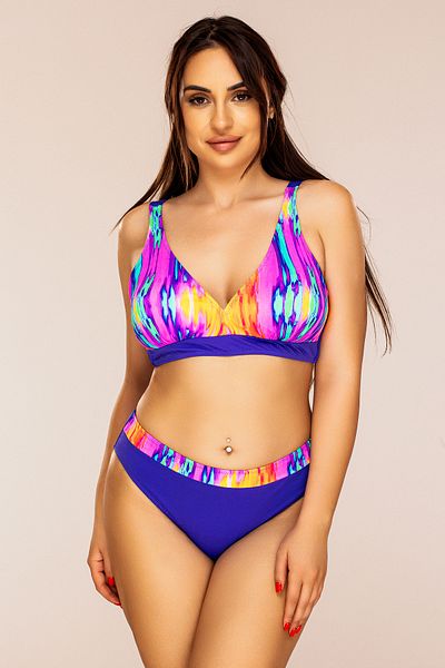 Lush Fashion Purple Two-Piece Swimsuit