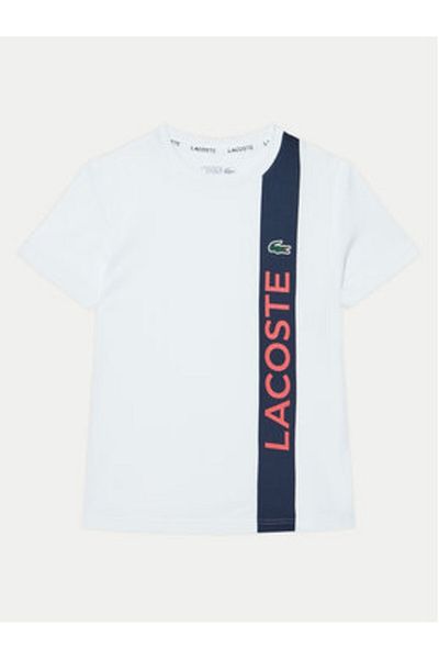 Lacoste Tricou băiețel TJ8489 Alb, Colorat
