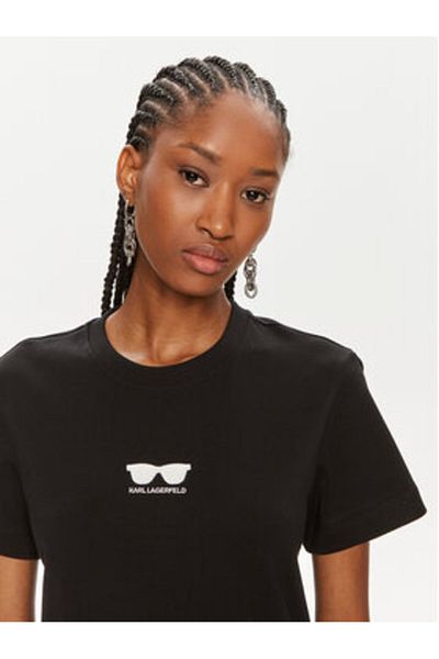 Karl Lagerfeld Tricou damă 245W1717 negru