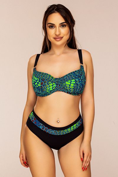 Lush Fashion Black Two-Piece Swimsuit