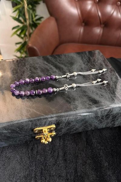 dergah tesbih Amethyst Silver Design Zaza Rosary