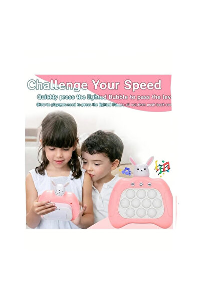 OEM Joc interactiv Pop-It Consola, antistres, cu sunete si lumini, Iepuras