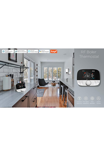 GÜMRÜK BEY RF Smart Tuya Destekli Uzaktan Kontrollü Programlanabilir Akıllı Termostat Boyler Kazan Bağlantısı