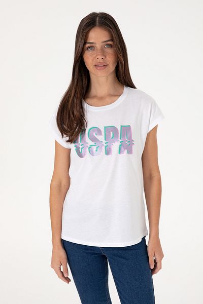 U.S. Polo Assn. Γυναικείο μπλουζάκι με λευκό λαιμόκοψη 50299764-vr013