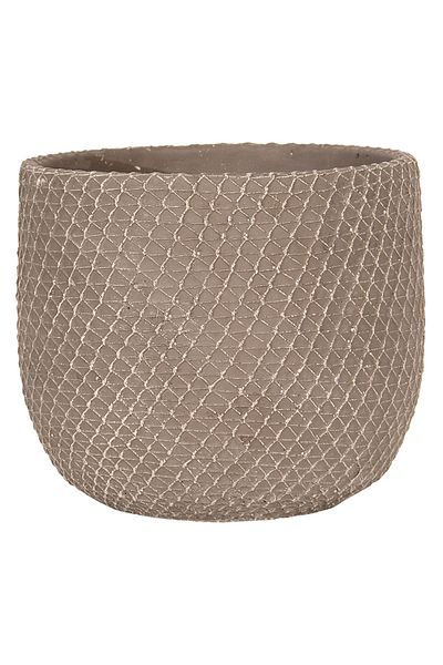 Clayre & Eef Ghiveci de flori ceramic maro Ø 18 cm x 15 înălțime