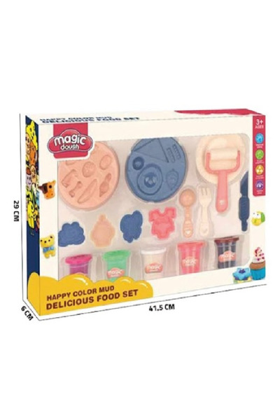 rexa مجموعة طعام لذيذة من طين هابي كولور، لعبة تظاهرية