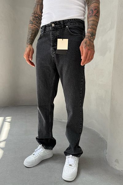 MADZEYMODA Ανδρικό καπνιστό τζιν φαρδύ