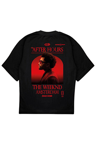 SVART WEAR Μπλουζάκι AFTERHOURS AMSTERDAM oversized μπλουζάκι the weeknd μαύρο